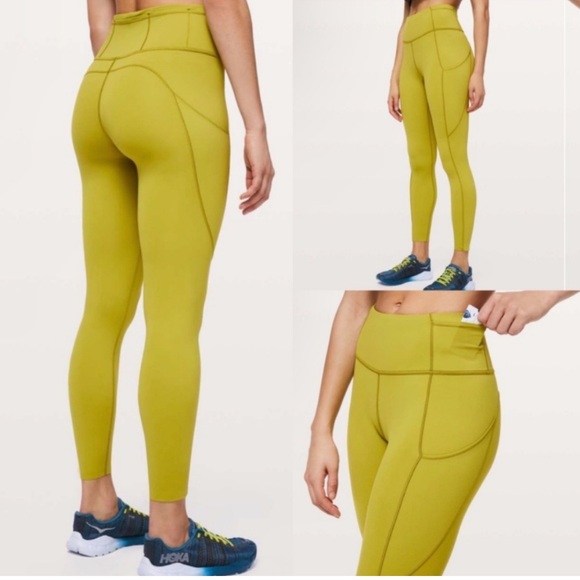 lululemon athletica Pants - Lululemon Fast and Free Tight II 25" *Non-Reflective Nulux Green Size 4